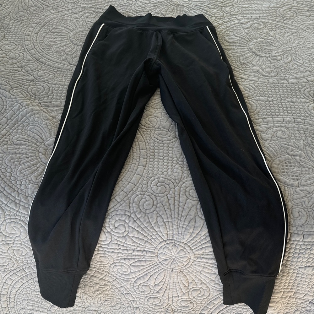 Athleta Venice Jogger XS Black with White Stripe